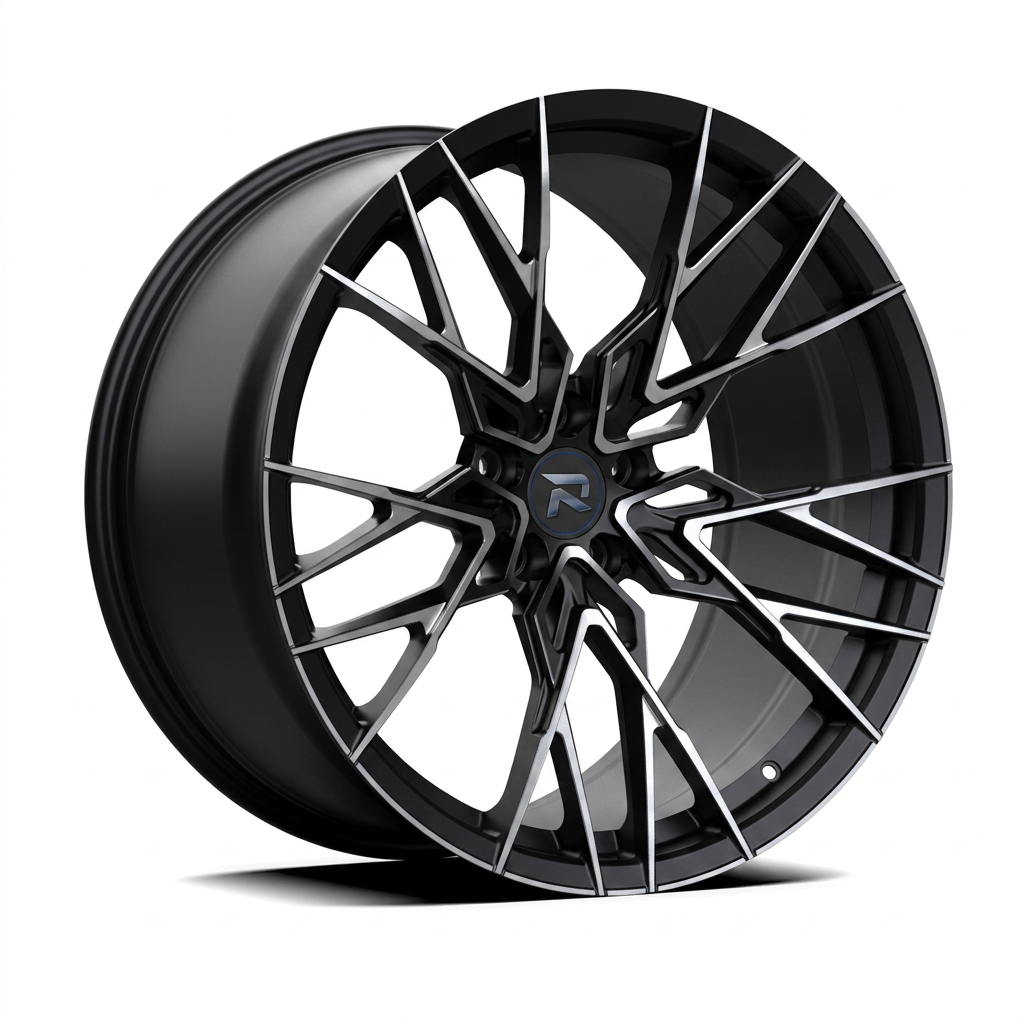 RZR CXLII forged wheel — Matte Black / Milled Edges