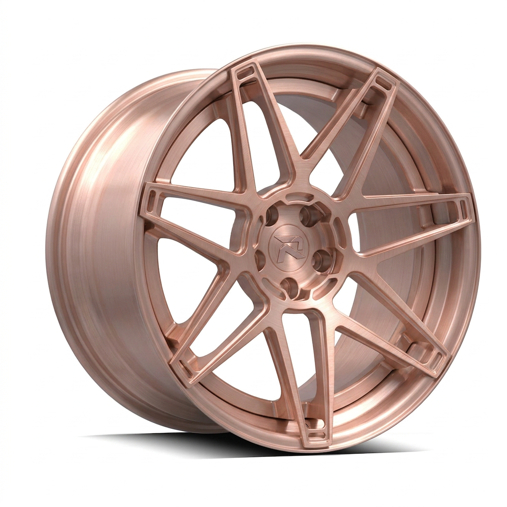 RZR XCVIII forged wheel — Brushed Rose Gold