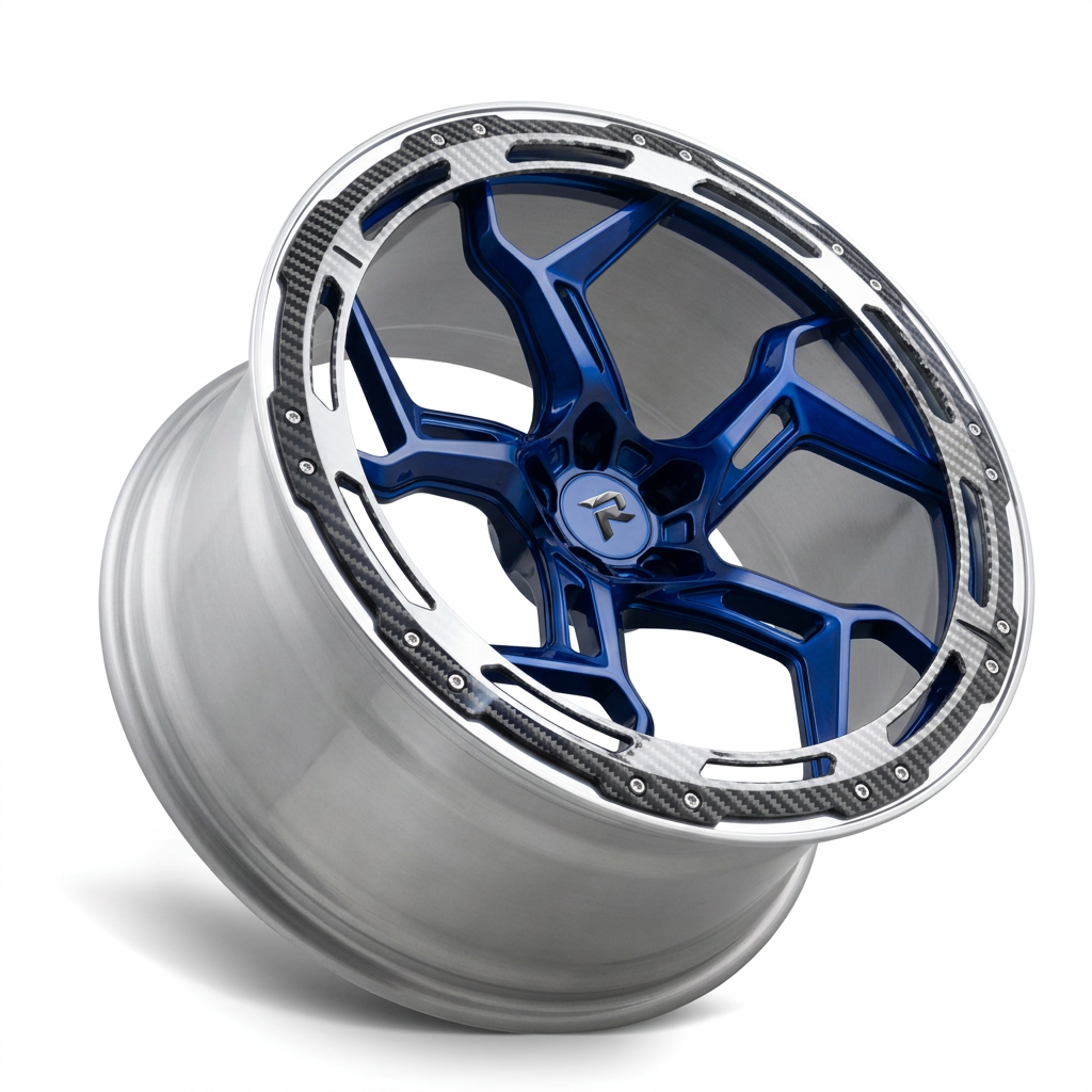 RZR LXXXVIII forged wheel — Candy Blue / Polished Lip
