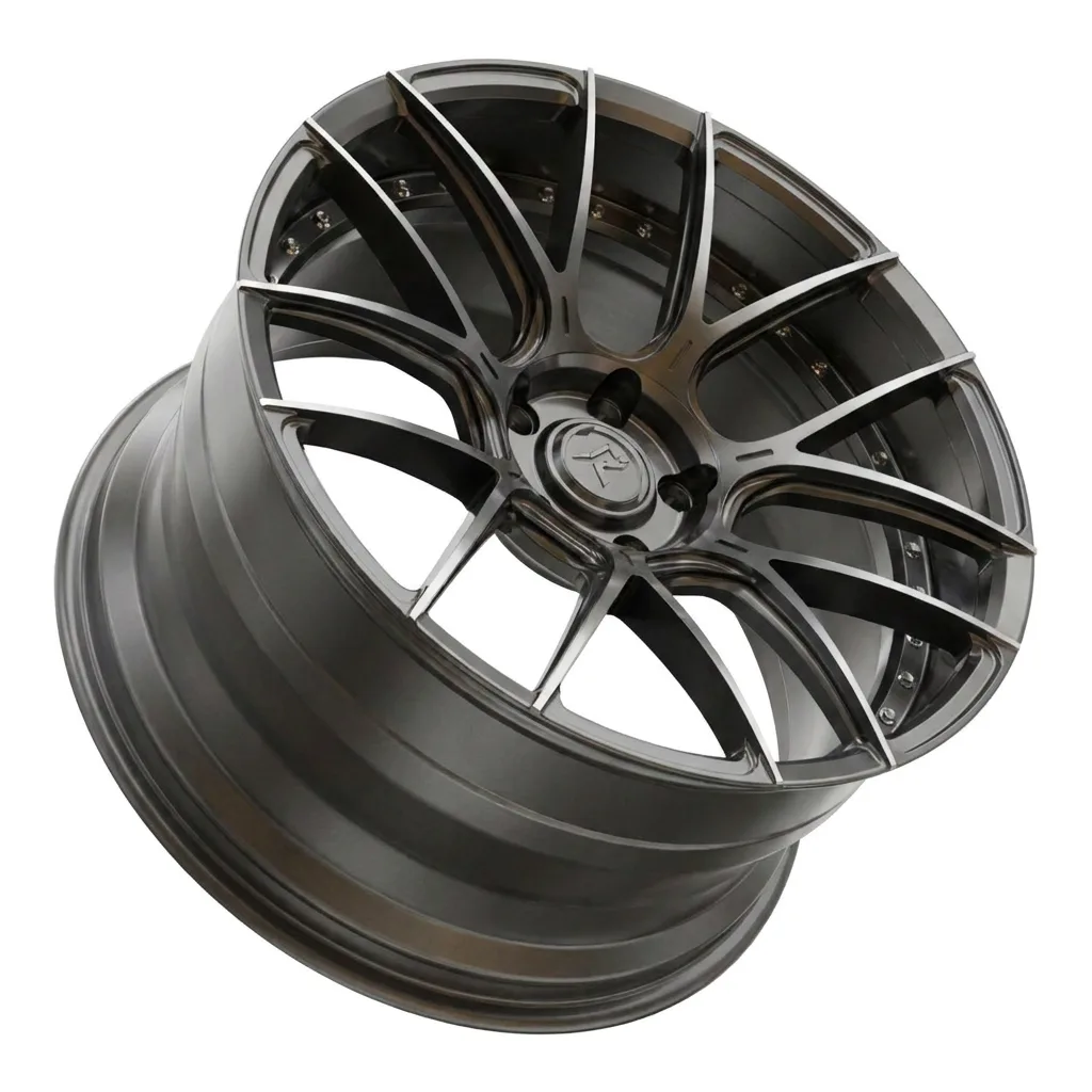 RZR II forged wheel — Brushed Gunmetal / Machined Face