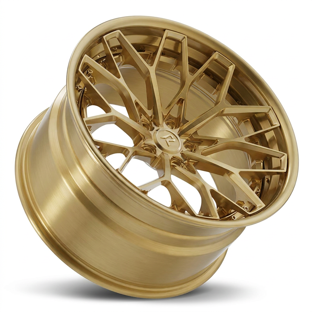 RZR VIII forged wheel — Full Brushed Gold
