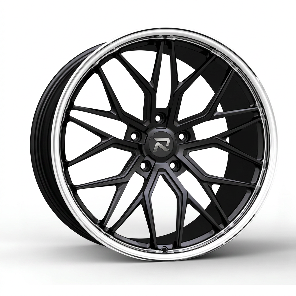 RZR CXXXI forged wheel — Gloss Black / Polished Lip