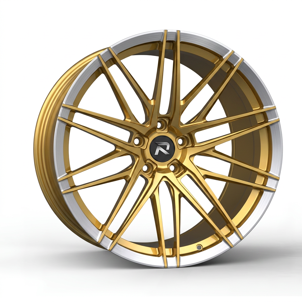 RZR CXCI forged wheel — Gloss Gold / Machined Lip