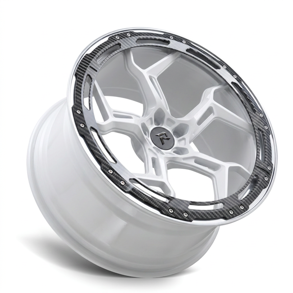 RZR LXXXVIII forged wheel — Gloss White / Polished Lip