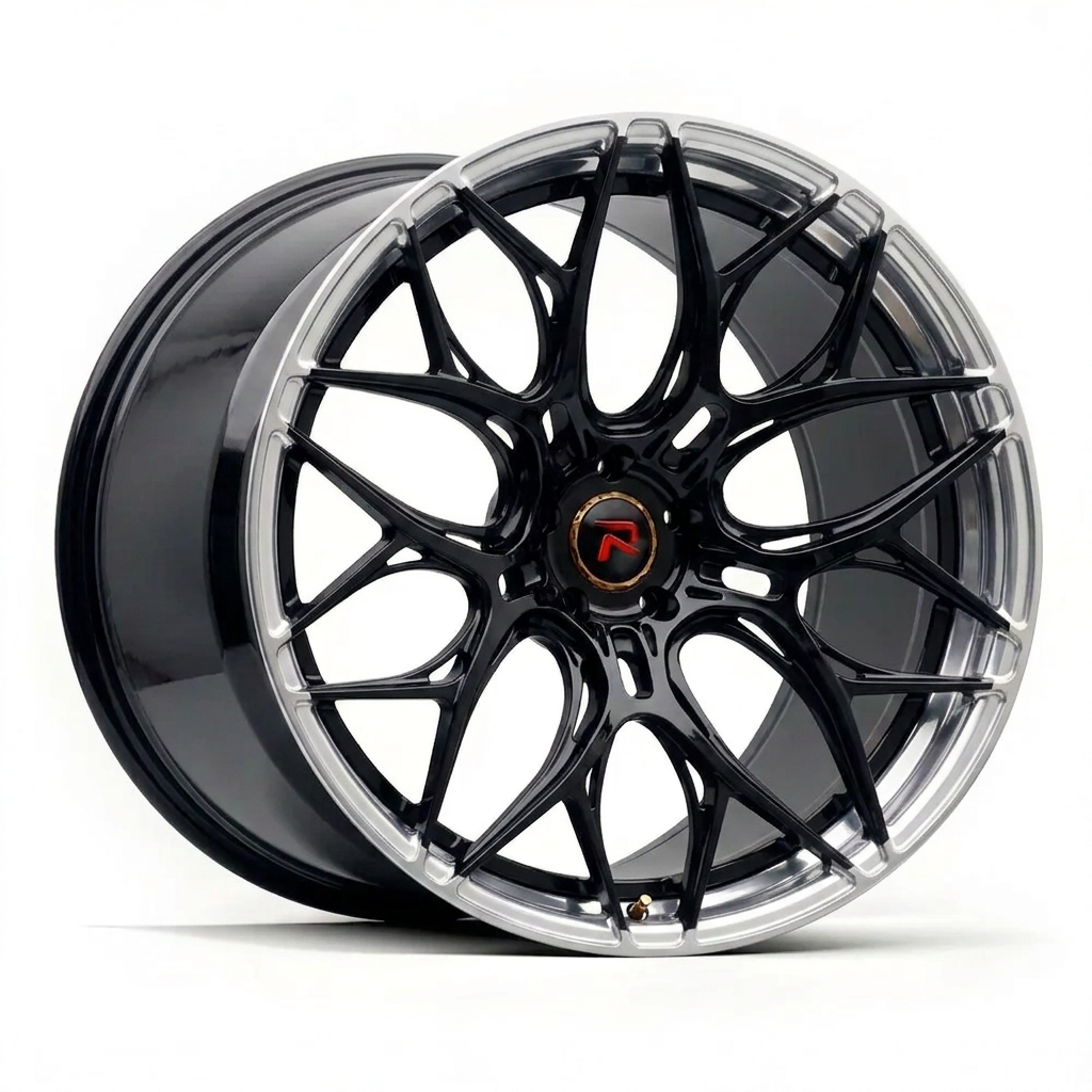 RZR LIV forged wheel — Gloss Black / Polished Lip