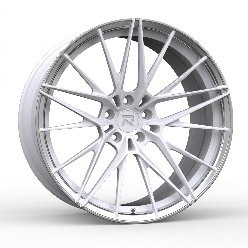RZR CLXXXVII forged wheel — Gloss White / Polished Lip