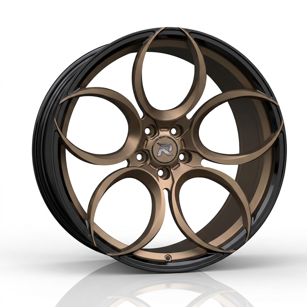 RZR CLXXXIX forged wheel — Satin Bronze / Gloss Black Lip