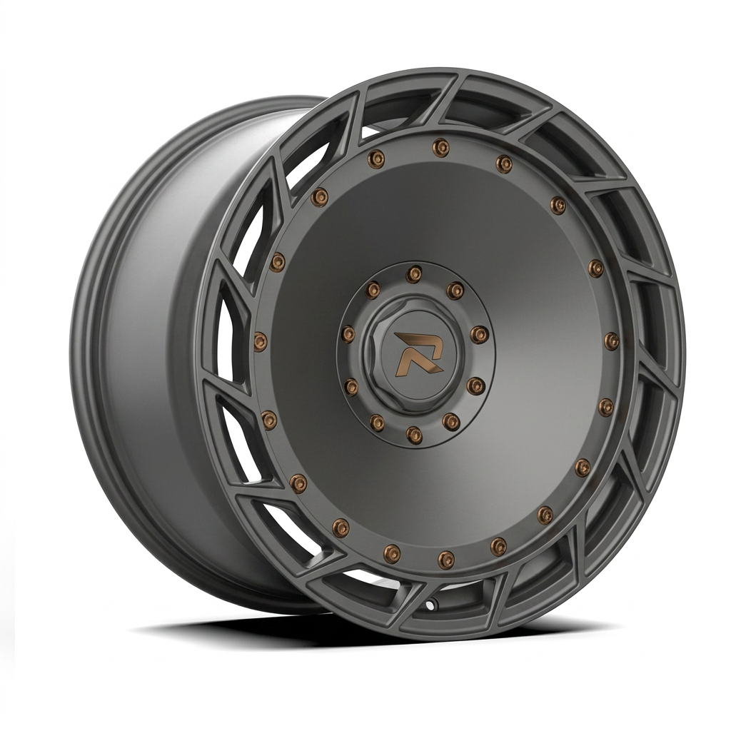 RZR CLXXXII forged wheel — Matte Anthracite / Bronze Hardware