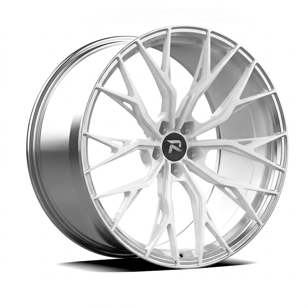 RZR CCII forged wheel — Gloss White / Polished Lip