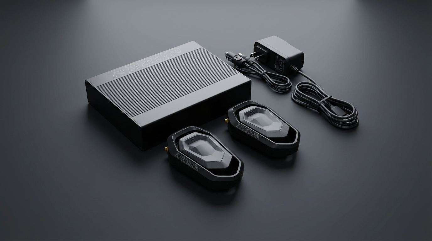 RAZOR remote control receiver with key fobs and power adapter