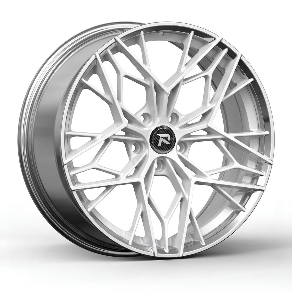RZR CLVI forged wheel — Gloss White / Polished Lip