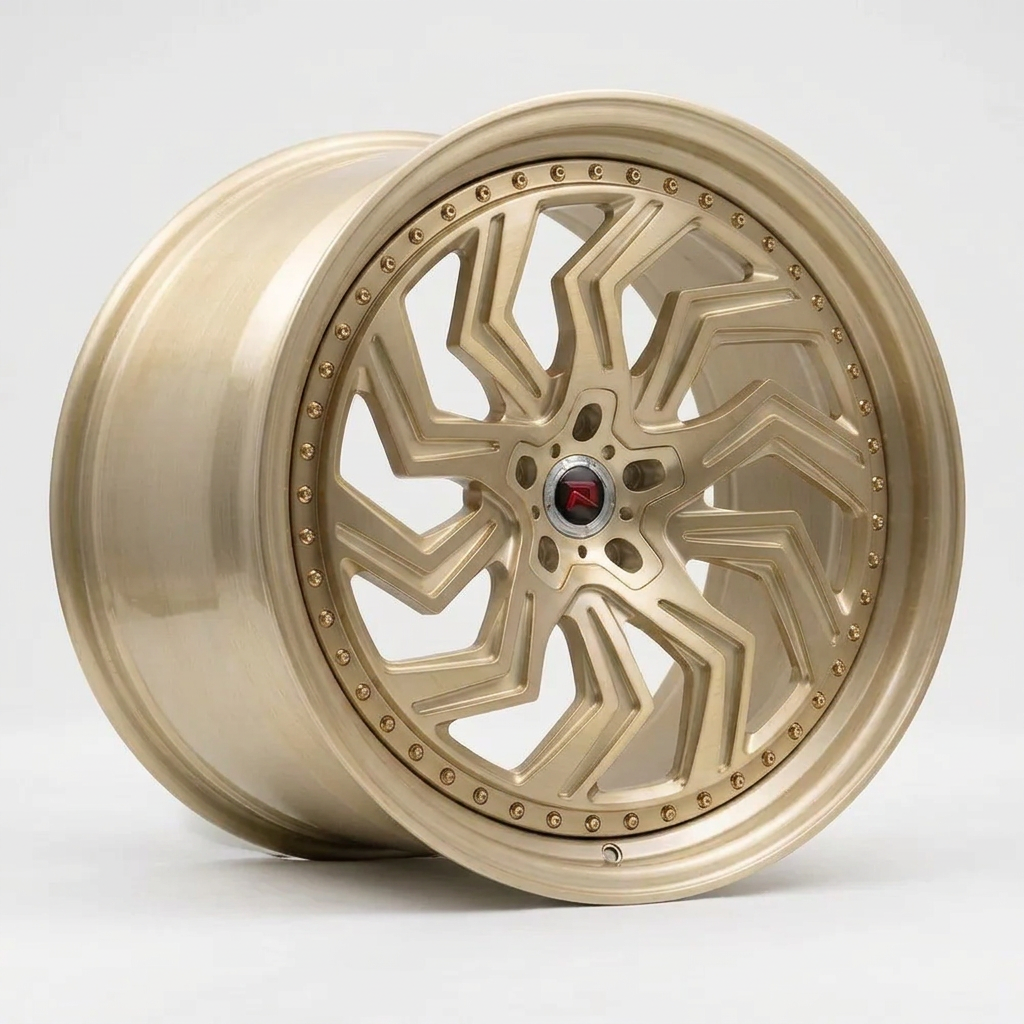 RZR XXXIX forged wheel — Brushed Champagne Gold