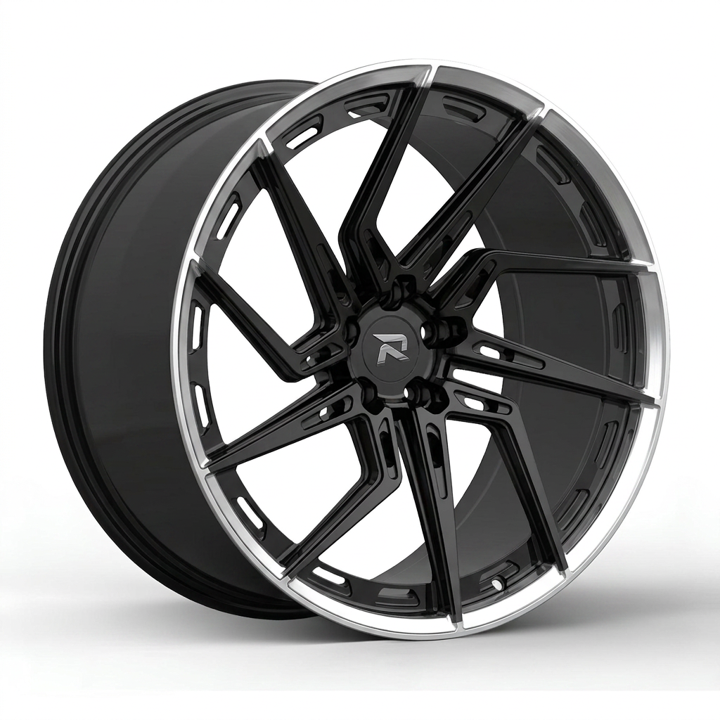 RZR CC forged wheel — Gloss Black / Polished Lip