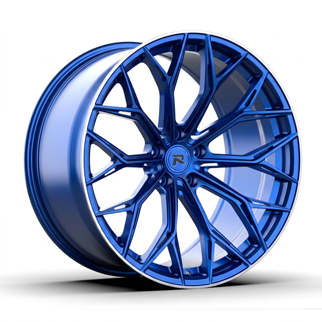 RZR CLI forged wheel — Candy Blue / Polished Lip