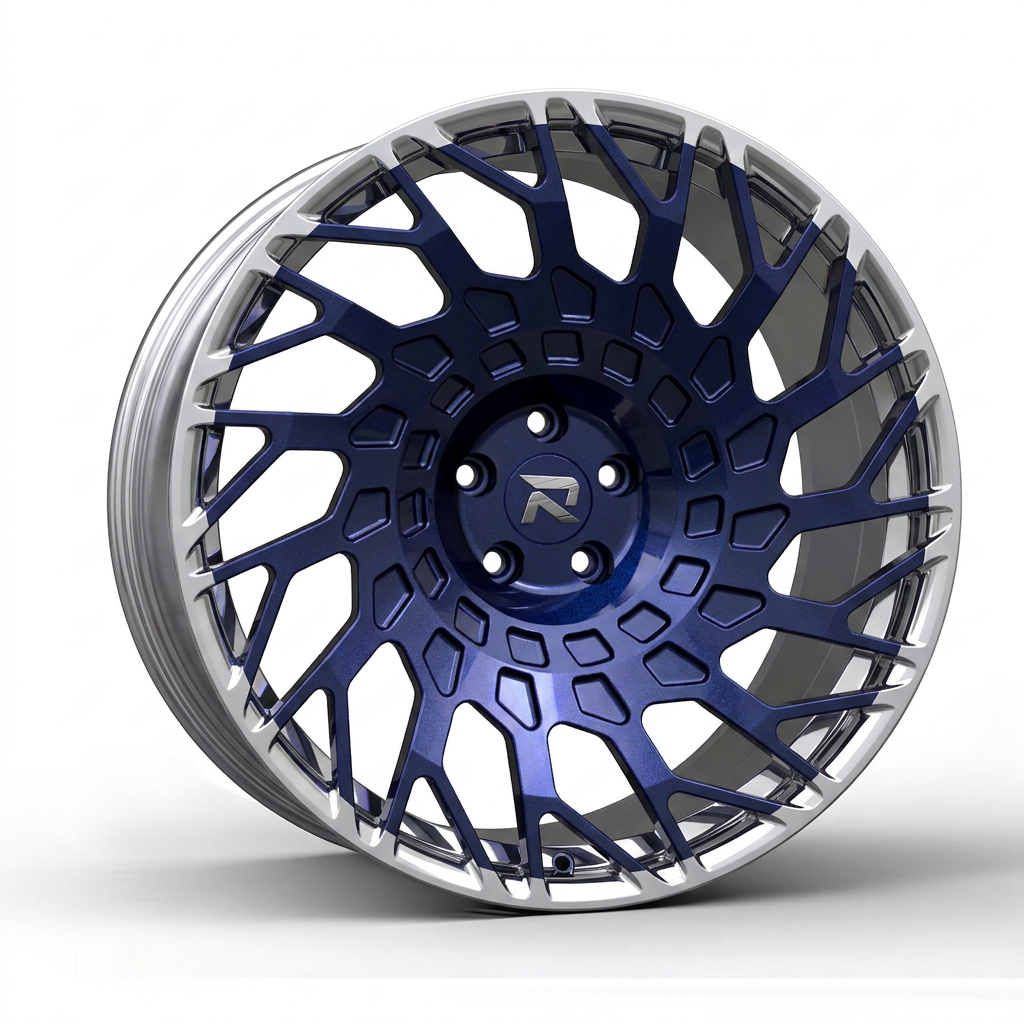 RZR CXLVII forged wheel — Midnight Blue Pearl / Polished Lip