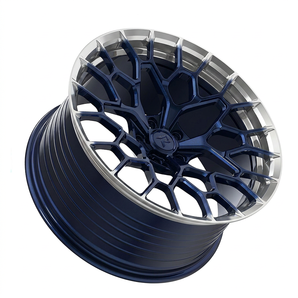 RZR LXXXIII forged wheel — Midnight Blue Pearl / Polished Lip