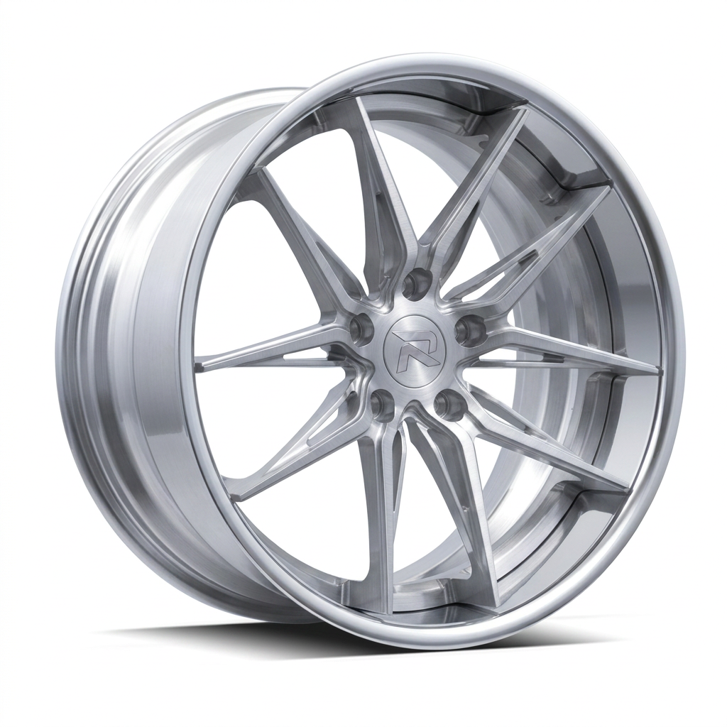 RZR C forged wheel — Brushed Silver / Polished Lip