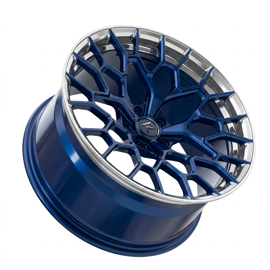 RZR LXXXIII forged wheel — Candy Blue / Polished Lip