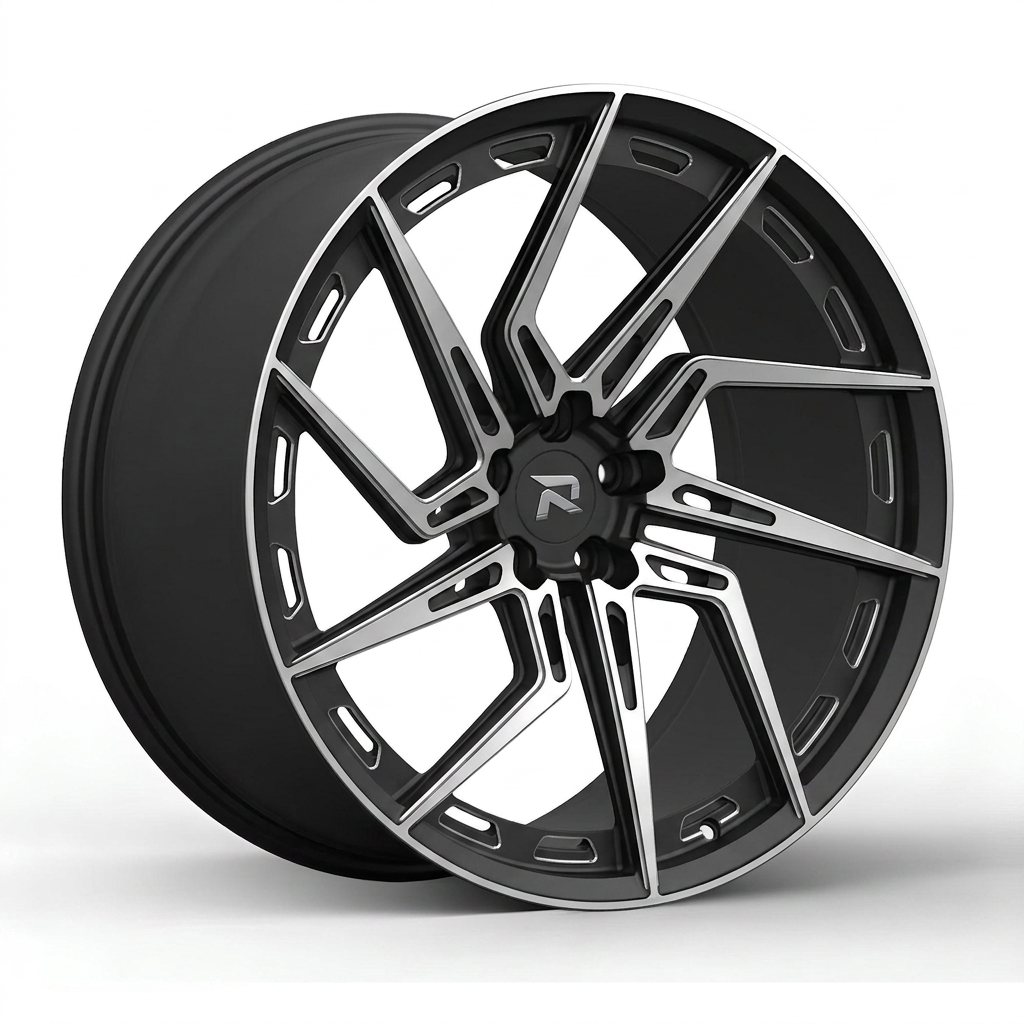 RZR CC forged wheel — Matte Black / Milled Edges