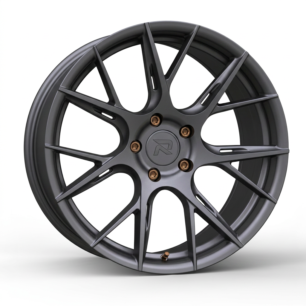 RZR CLXXVII forged wheel — Matte Anthracite / Bronze Hardware