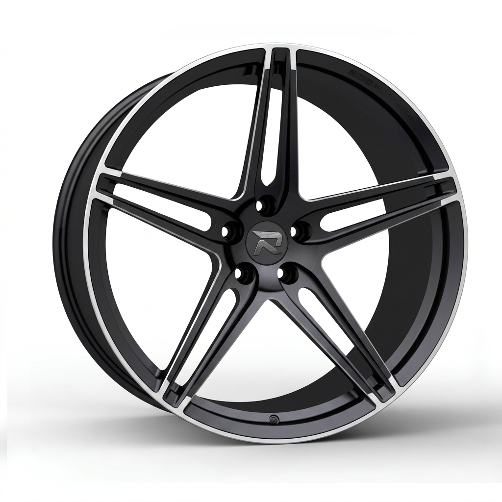 RZR CXXVII forged wheel — Matte Black / Milled Edges