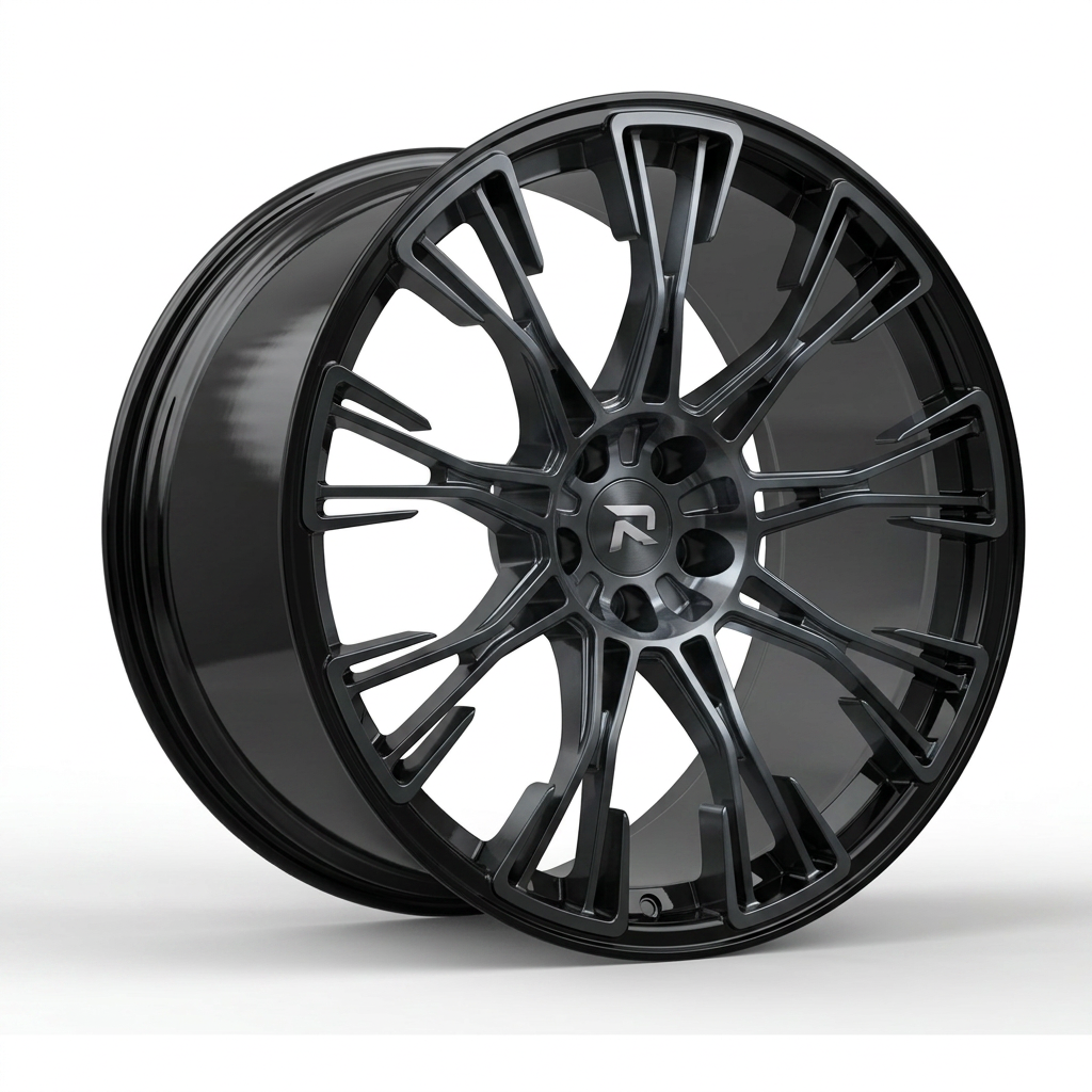 RZR CLXXX forged wheel — Smoked Chrome / Gloss Black
