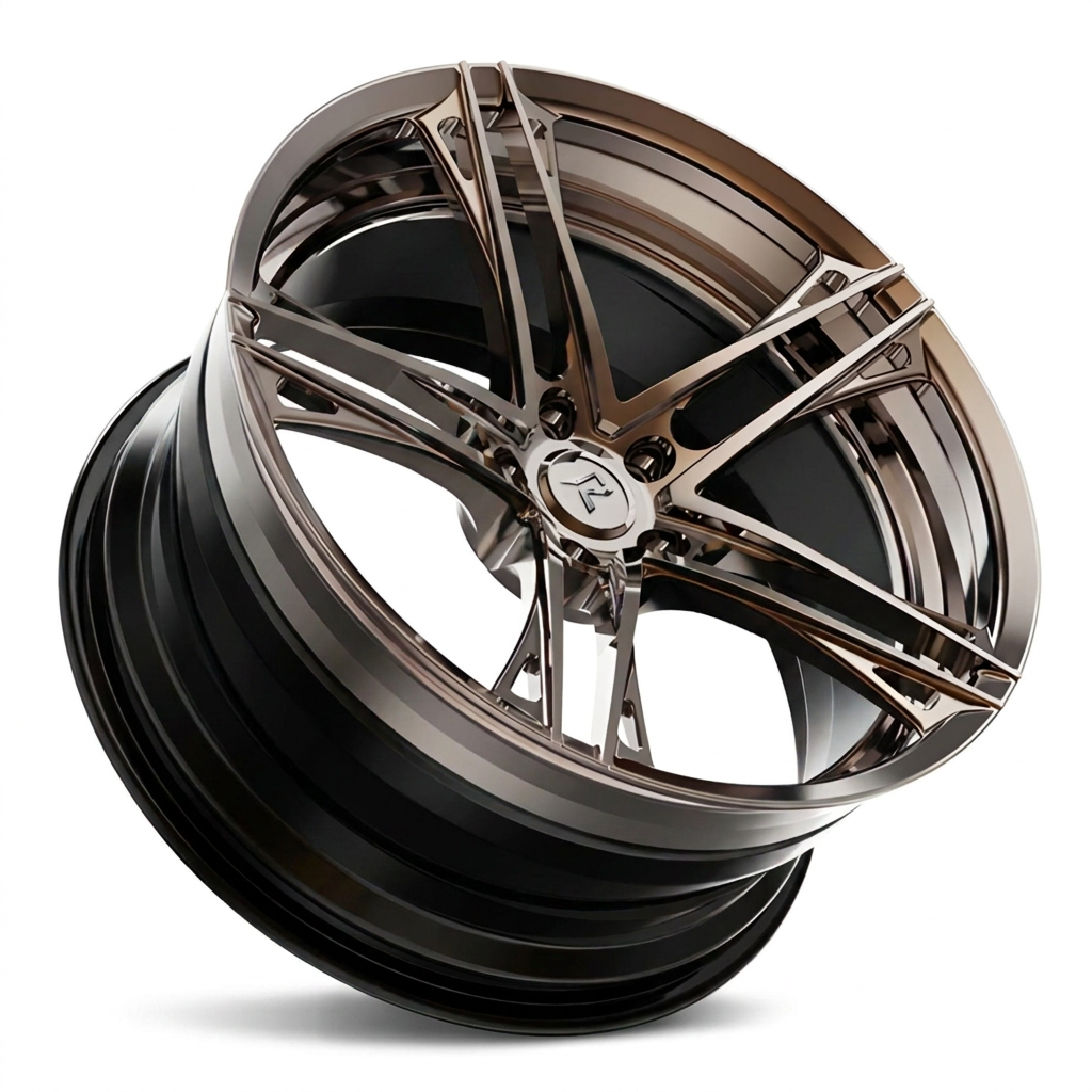 RZR V forged wheel — Gloss Bronze Face / Gloss Black Barrel