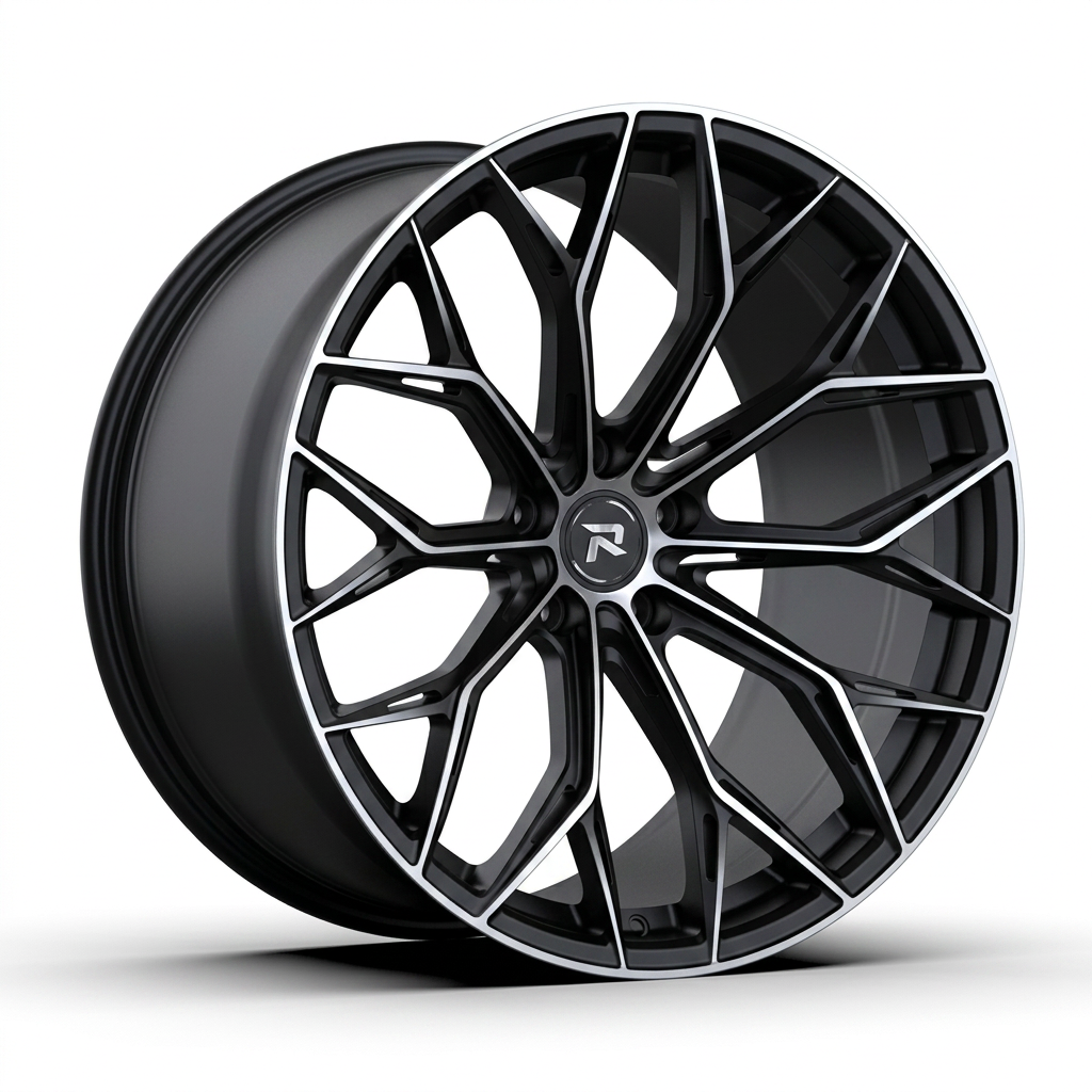 RZR CLI forged wheel — Matte Black / Milled Edges