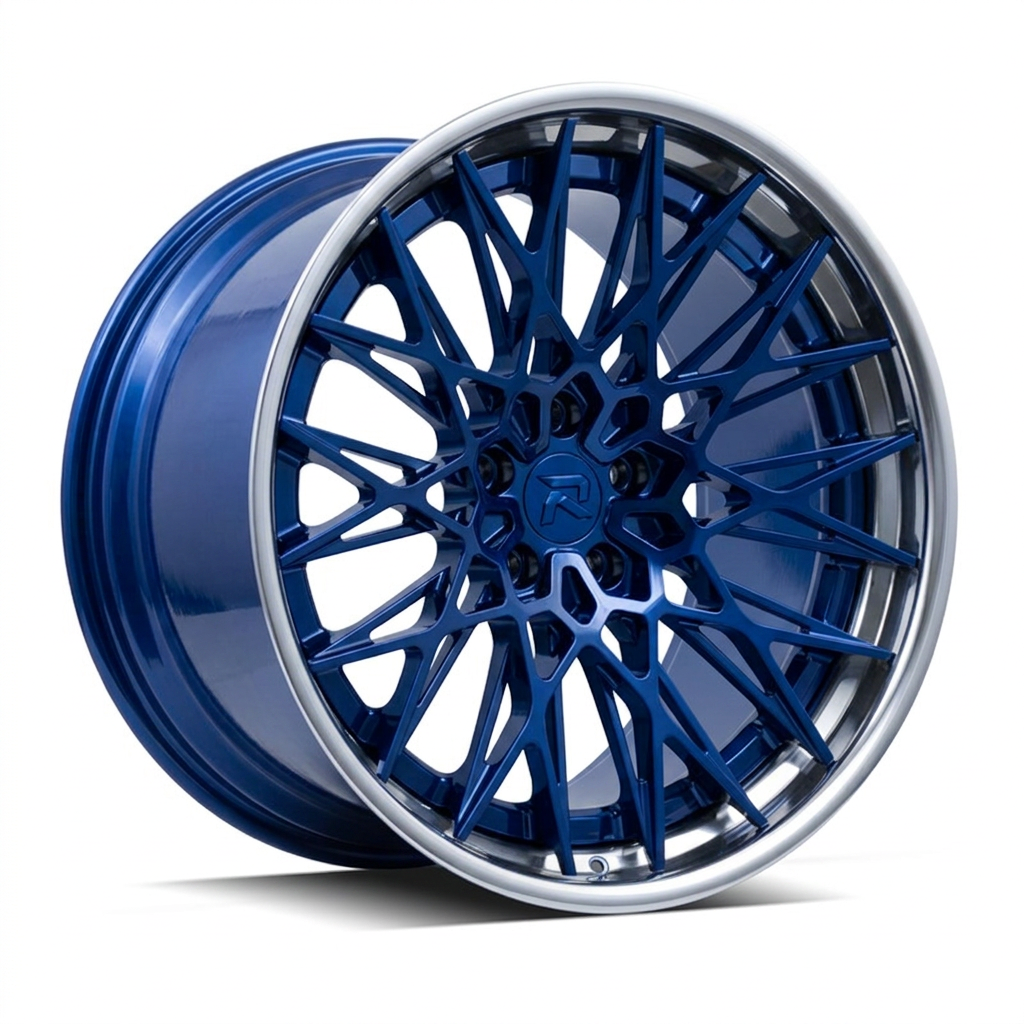 RZR CI forged wheel — Candy Blue / Polished Lip