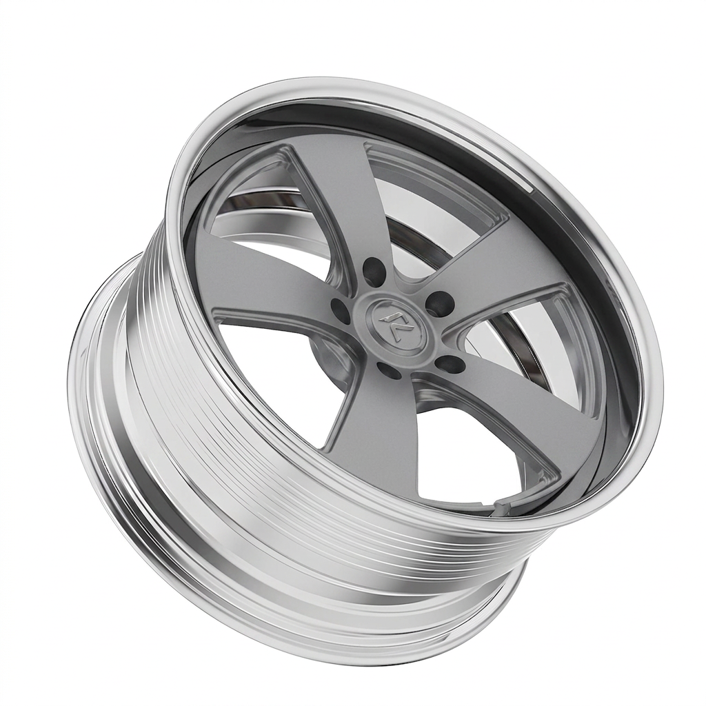 RZR LXVII forged wheel — Frozen Grey Matte / Polished Lip