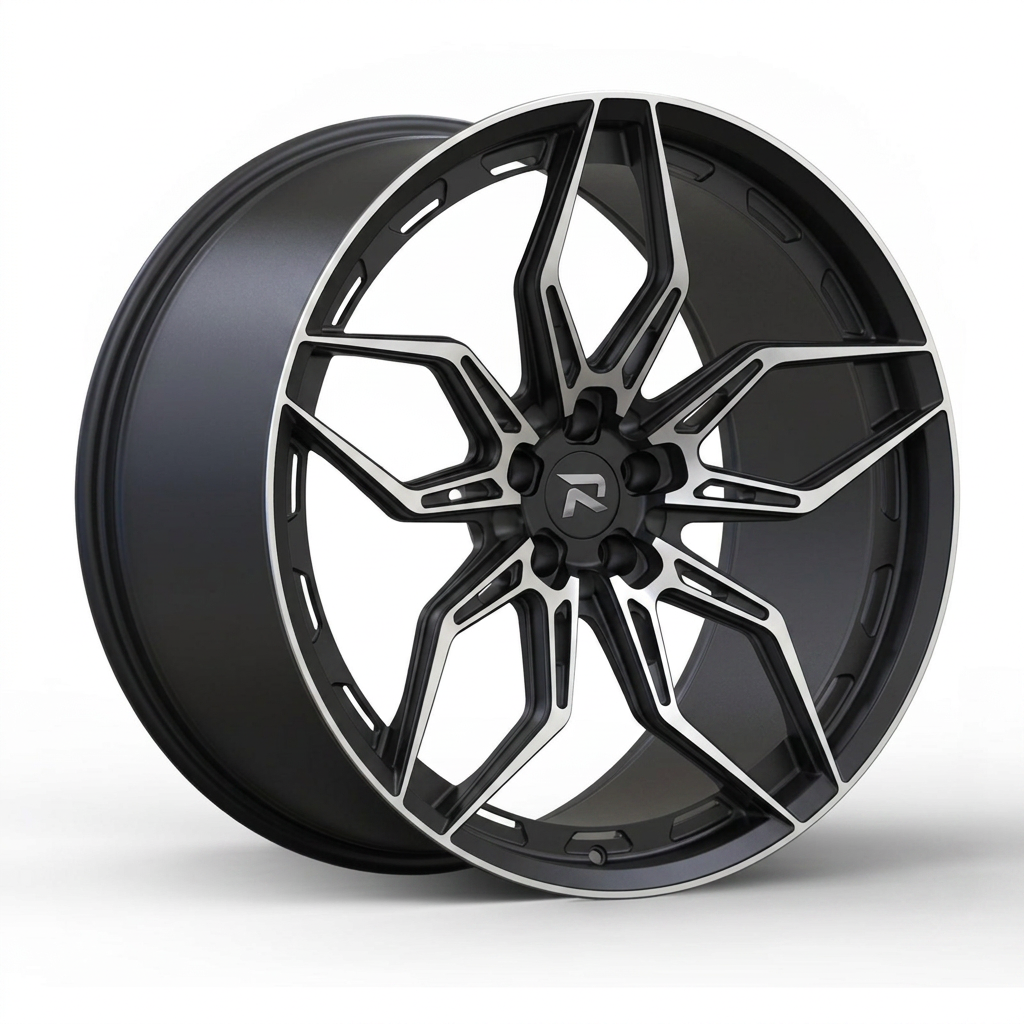 RZR CL forged wheel — Matte Black / Milled Edges