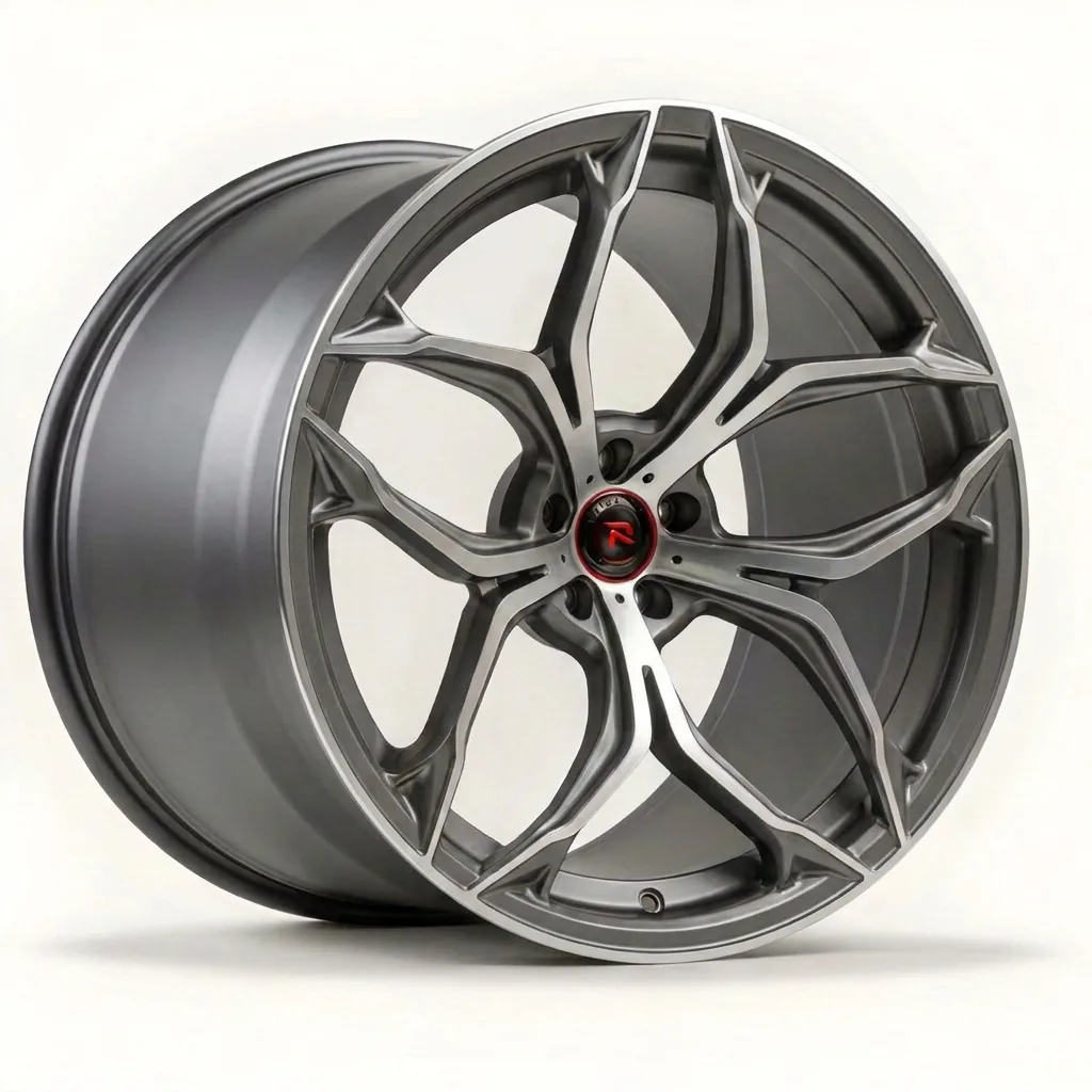 RZR XV forged wheel — Brushed Gunmetal / Machined Face