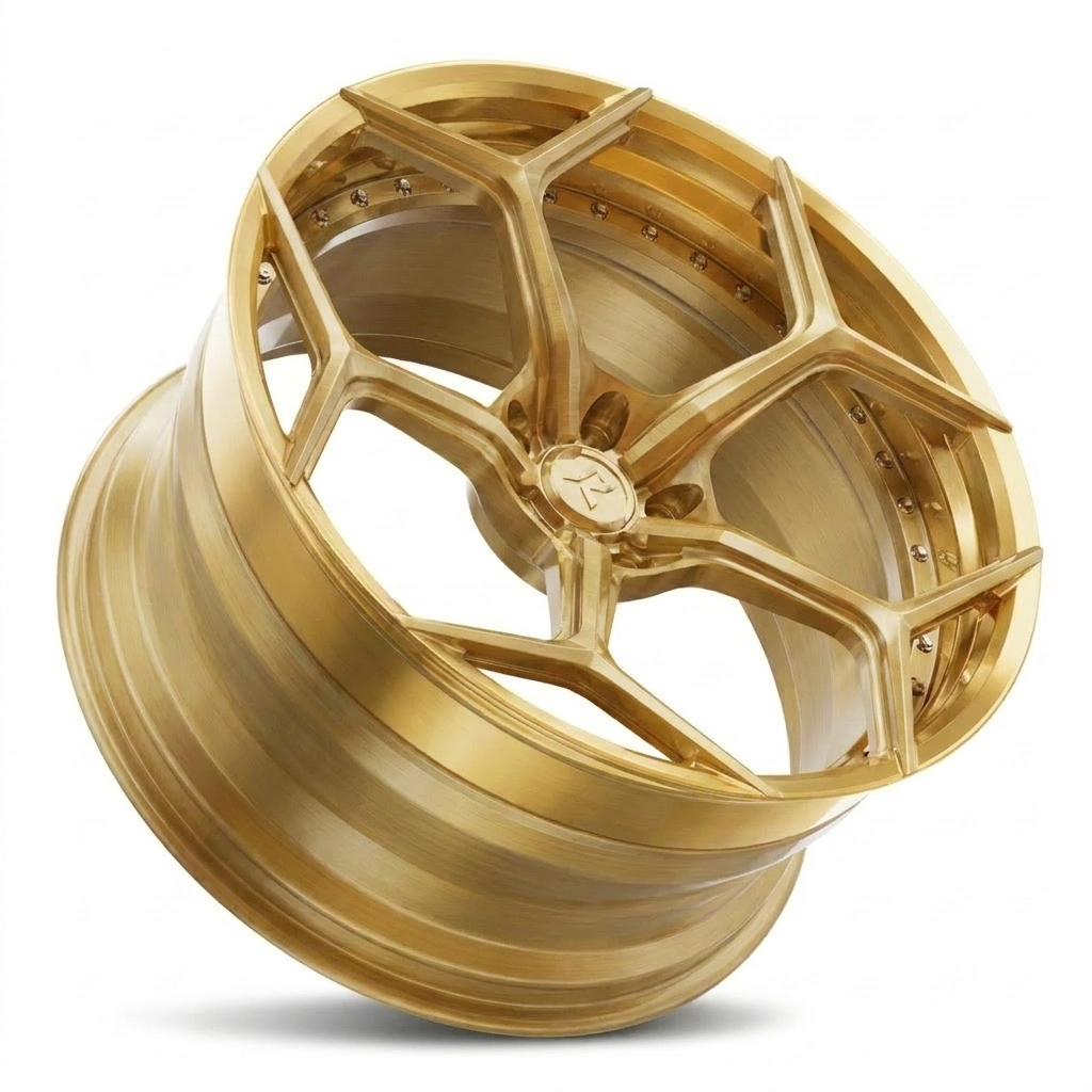 RZR VI custom forged wheel in Brushed Gold
