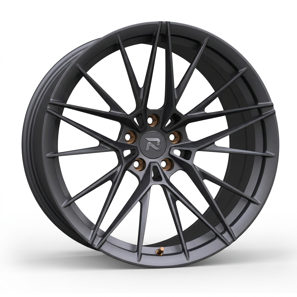 RZR CLXXXVII forged wheel — Matte Anthracite / Bronze Hardware