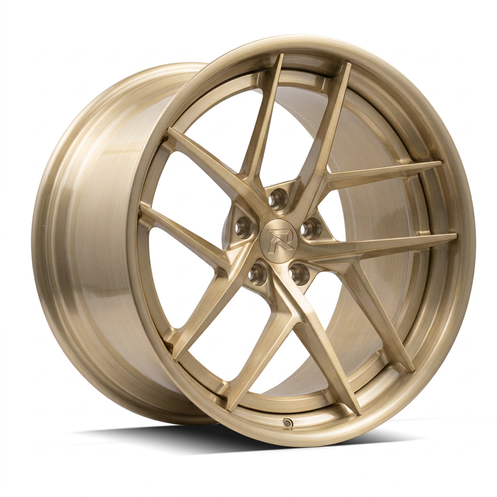 RZR CVII forged wheel — Brushed Champagne Gold