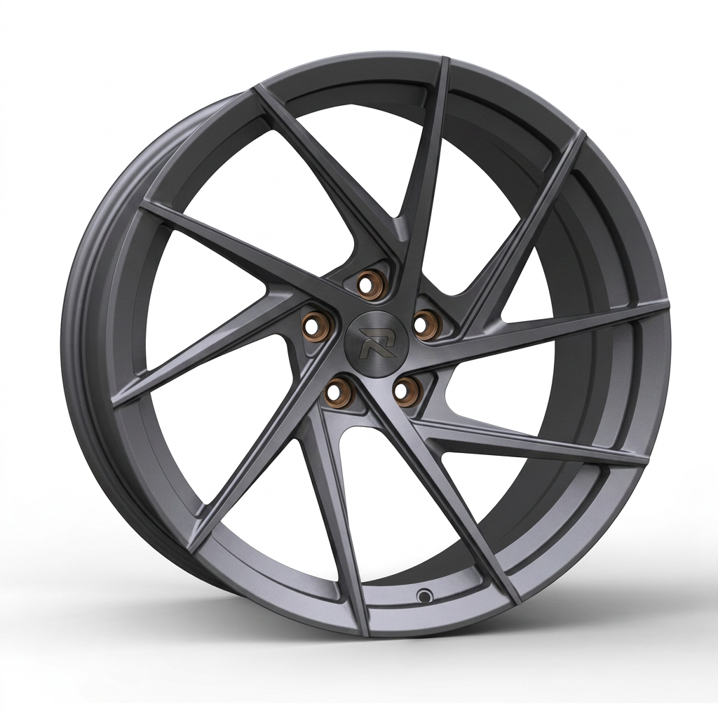 RZR CXI forged wheel — Matte Anthracite / Bronze Hardware