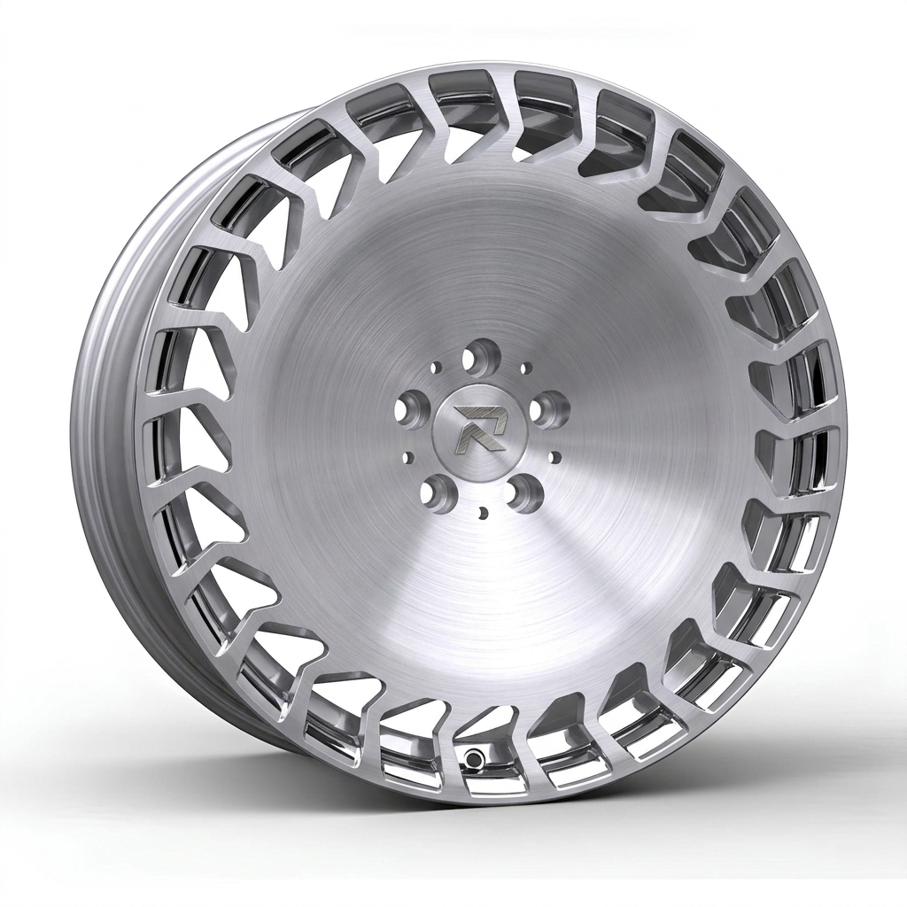 RZR CCIII forged wheel — Brushed Silver / Polished Lip
