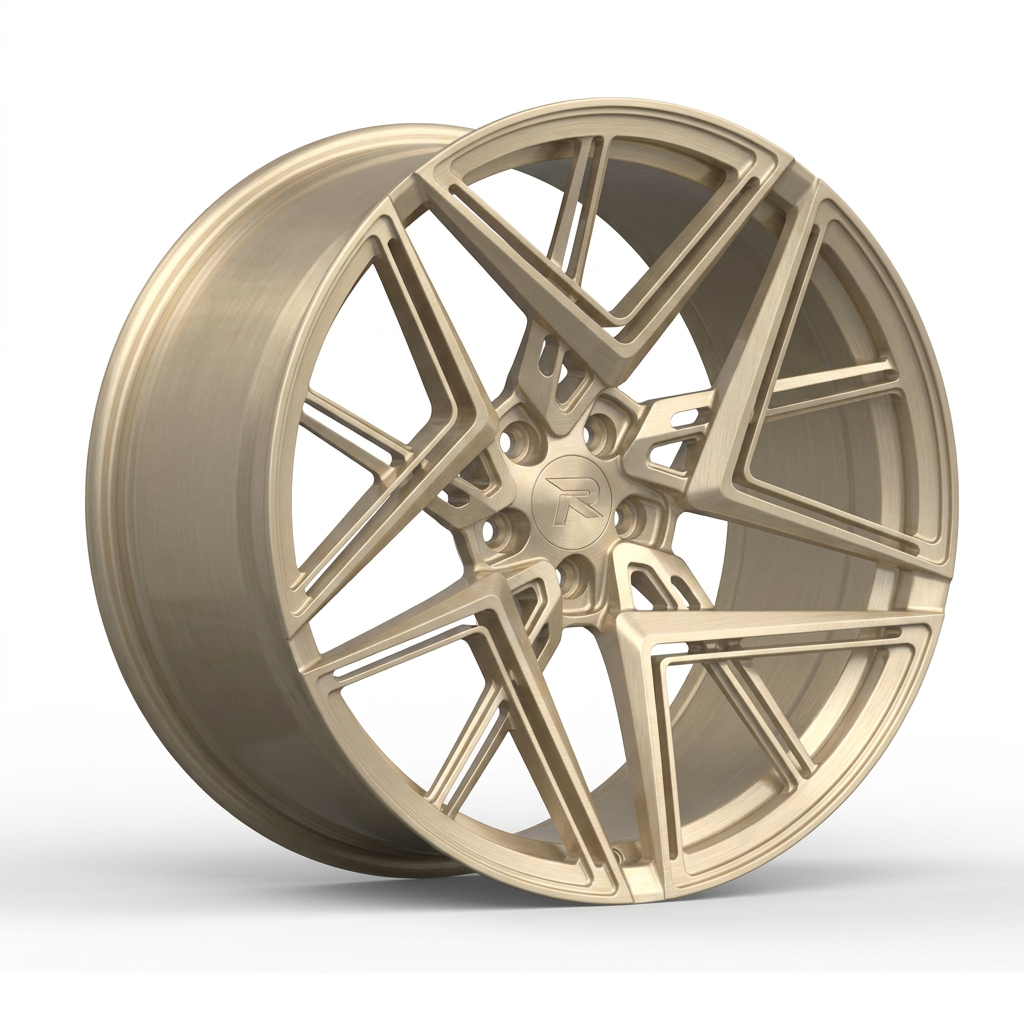 RZR CXXXII forged wheel — Brushed Champagne Gold