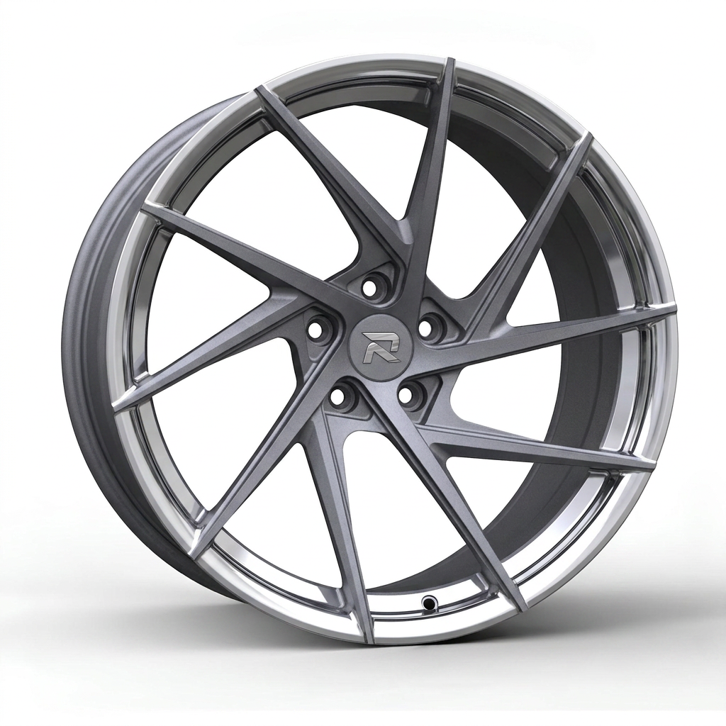 RZR CXI forged wheel — Frozen Grey Matte / Polished Lip