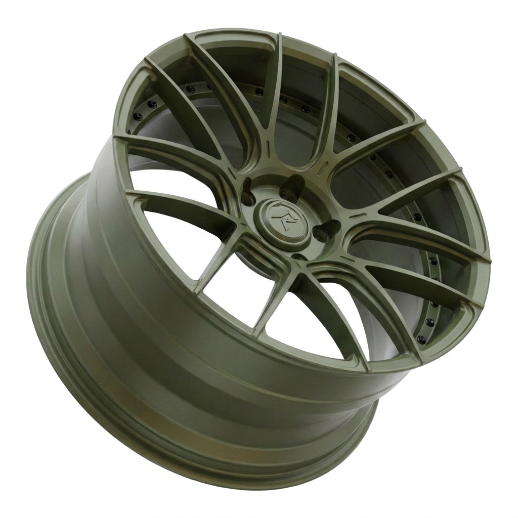 RZR II forged wheel — Satin Military Green