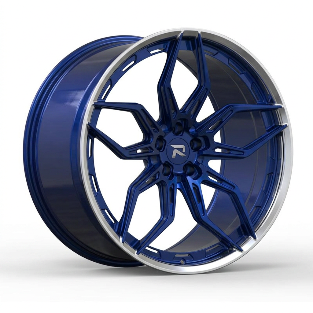 RZR CL forged wheel — Candy Blue / Polished Lip