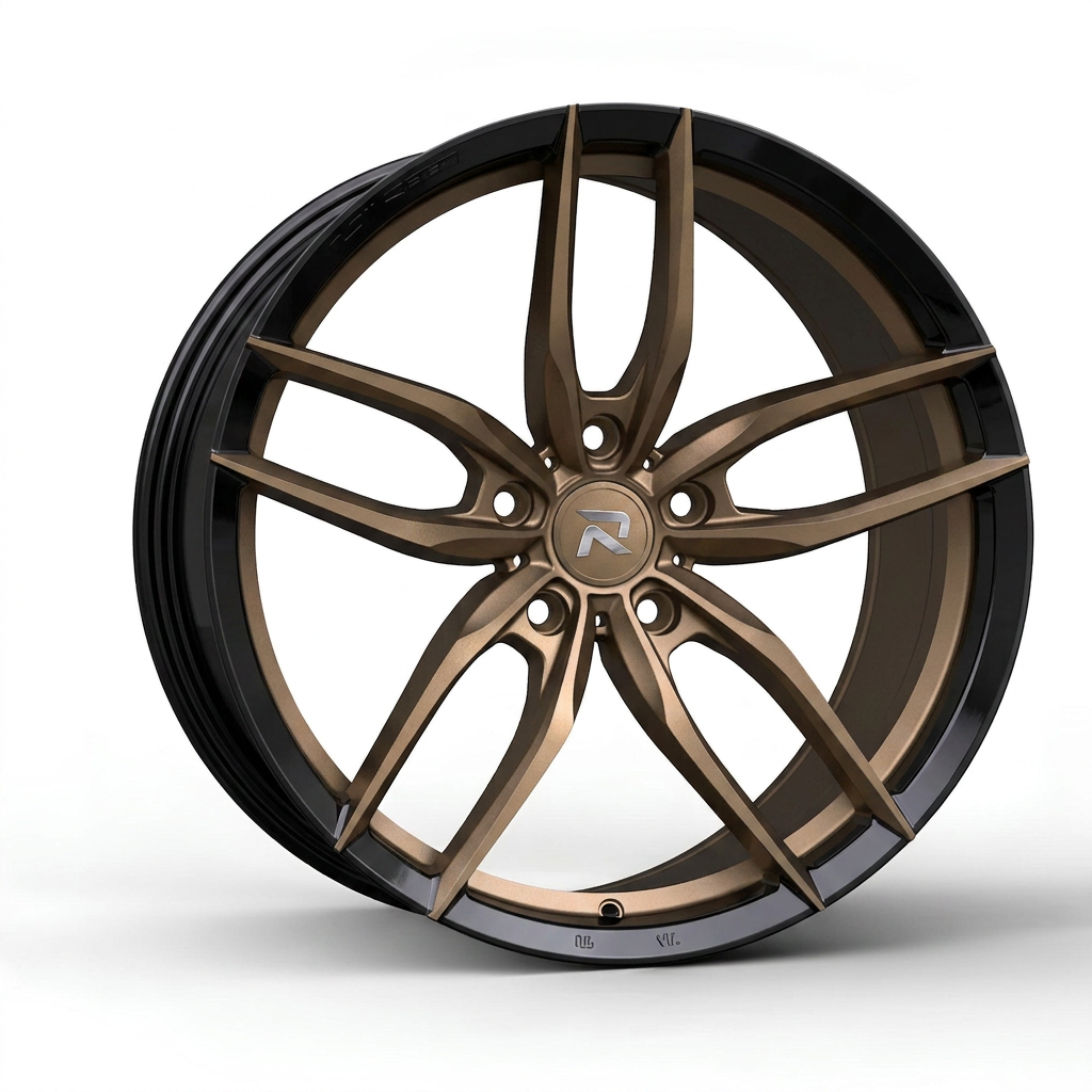 RZR CXCIII forged wheel — Satin Bronze / Gloss Black Lip