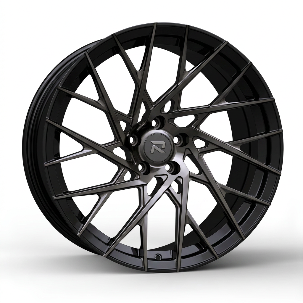 RZR CXV forged wheel — Smoked Chrome / Gloss Black