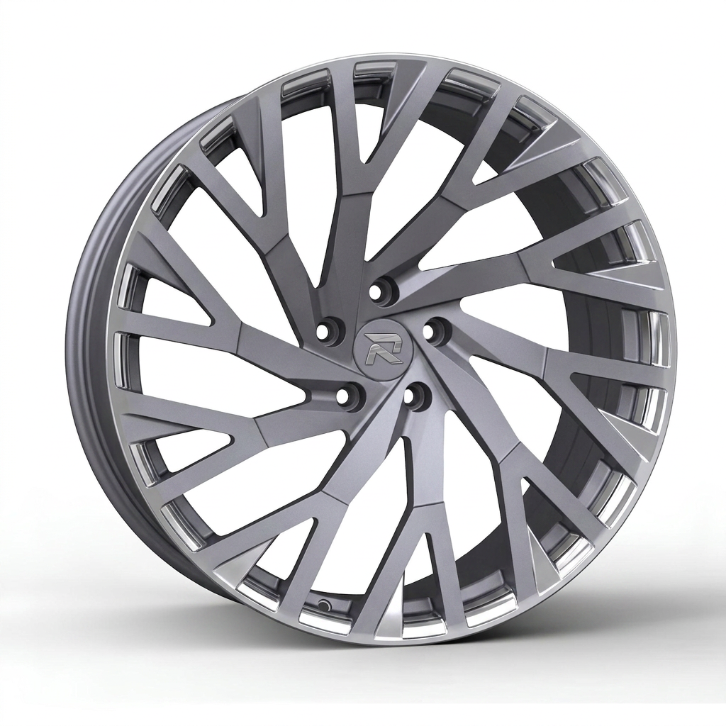 RZR CCV forged wheel — Frozen Grey Matte / Polished Lip