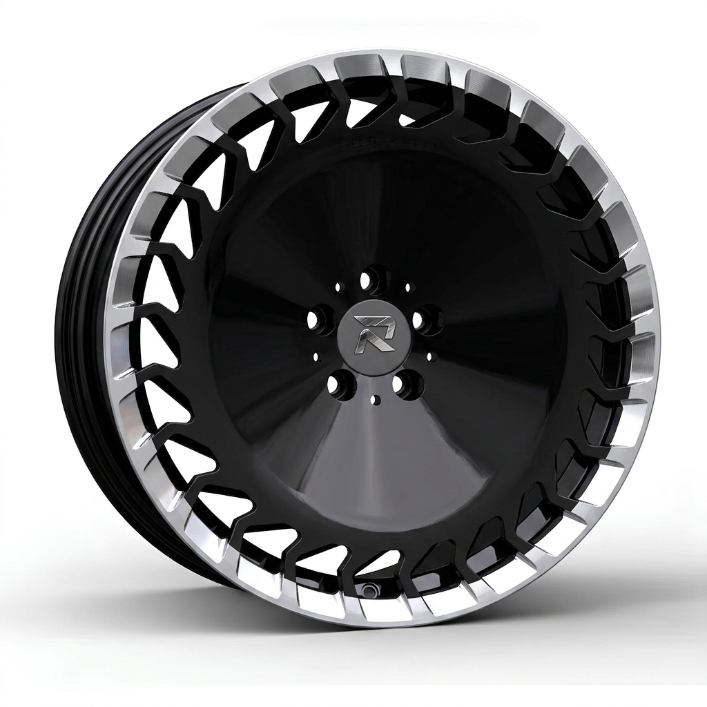 RZR CCIII forged wheel — Gloss Black / Polished Lip