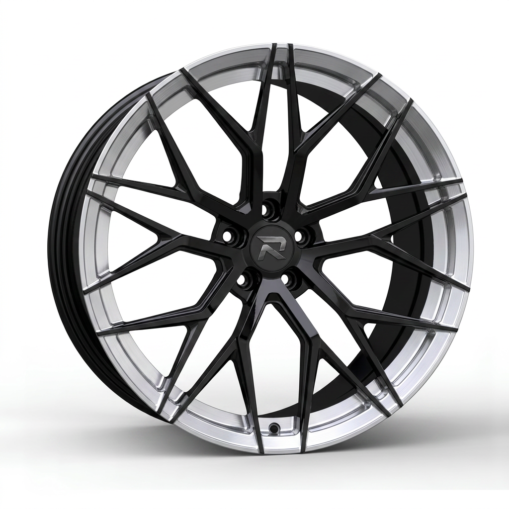 RZR CXXIX forged wheel — Gloss Black / Polished Lip
