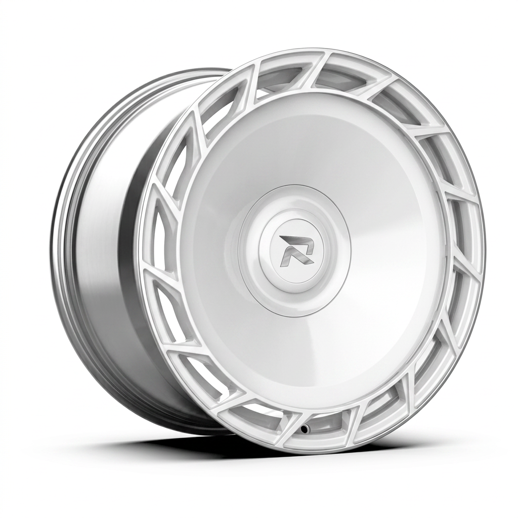 RZR CLXXXII forged wheel — Gloss White / Polished Lip