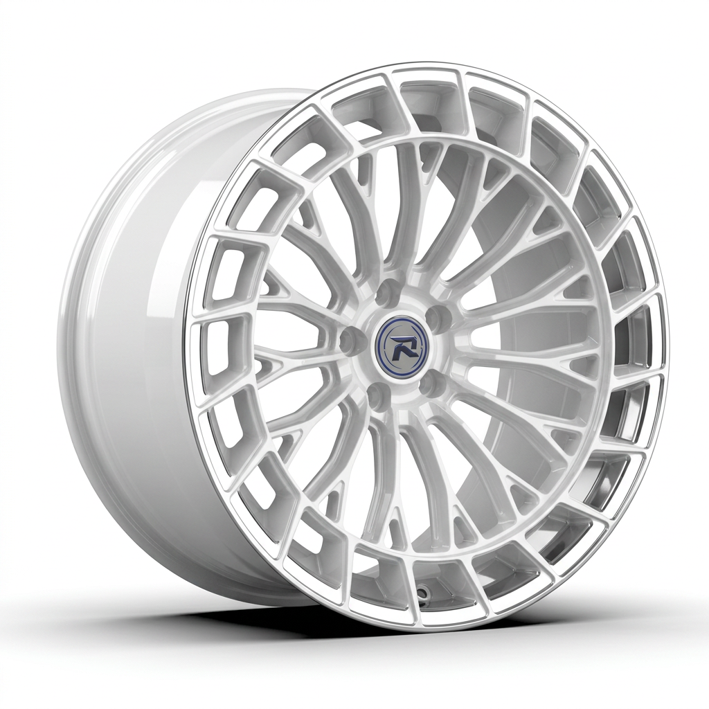 RZR CXIX forged wheel — Gloss White / Polished Lip