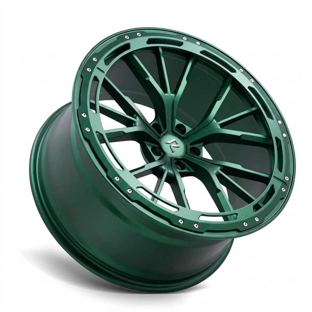 RZR LXXXIV forged wheel — Satin Emerald Metallic
