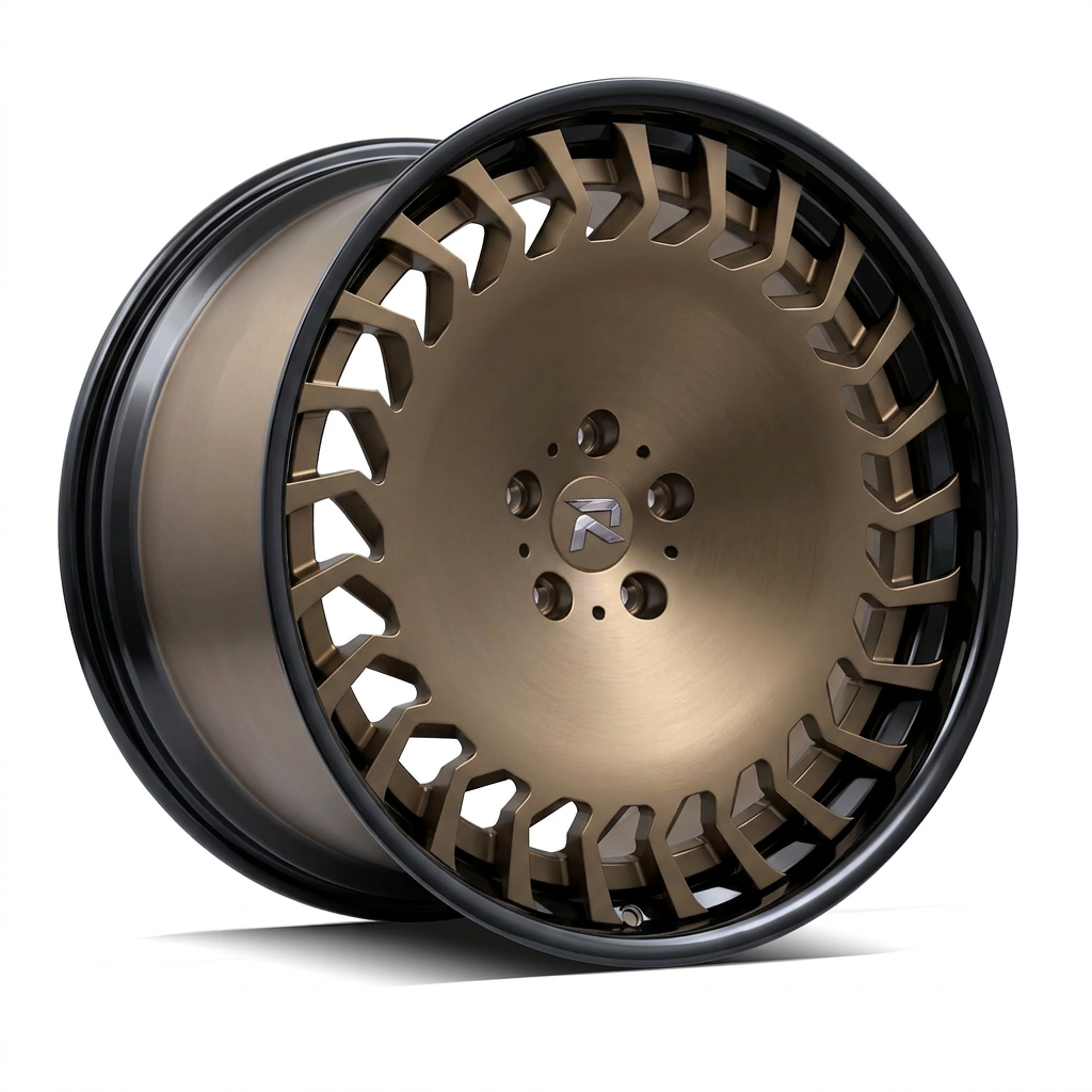 RZR CX forged wheel — Satin Bronze / Gloss Black Lip